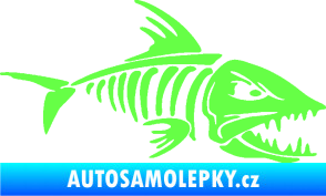Samolepka Ryba kostra 003 pravá Fluorescentní zelená