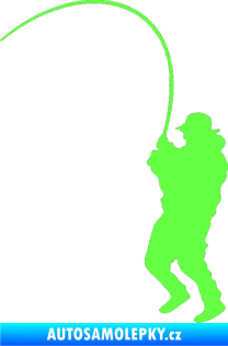Samolepka Rybář 007 levá Fluorescentní zelená