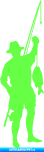 Samolepka Rybář 012 pravá Fluorescentní zelená
