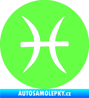 Samolepka Ryby 001 - horoskop Fluorescentní zelená