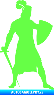 Samolepka Rytíř 001 pravá Fluorescentní zelená