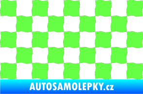 Samolepka Šachovnice 004 Fluorescentní zelená