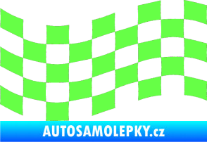 Samolepka Šachovnice 006 Fluorescentní zelená