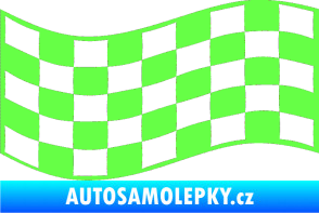 Samolepka Šachovnice 010 Fluorescentní zelená