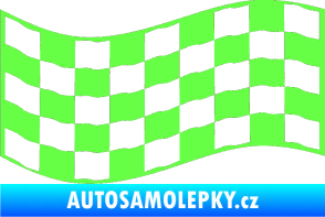 Samolepka Šachovnice 011 Fluorescentní zelená