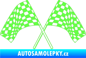 Samolepka Šachovnice 064 Fluorescentní zelená
