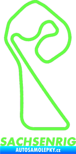 Samolepka Okruh Sachsenring Fluorescentní zelená
