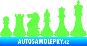 Samolepka Šachy 001 pravá Fluorescentní zelená