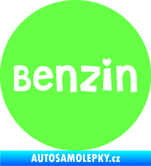 Samolepka Samolepka na víčko od nádrže 008 benzín Fluorescentní zelená