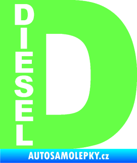 Samolepka Samolepka na víčko od nádrže 010 diesel Fluorescentní zelená