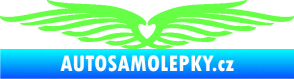 Samolepka Samolepka na zadní okno 002 srdce Fluorescentní zelená