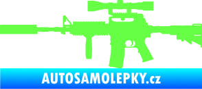 Samolepka Samopal 006 levá Fluorescentní zelená
