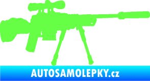 Samolepka Samopal 008 pravá Fluorescentní zelená