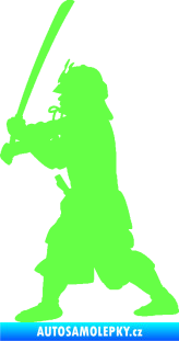 Samolepka Samuraj 001 levá Fluorescentní zelená