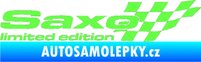 Samolepka Saxo limited edition pravá Fluorescentní zelená