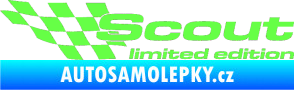 Samolepka Scout limited edition levá Fluorescentní zelená