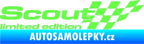 Samolepka Scout limited edition pravá Fluorescentní zelená