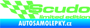 Samolepka Scudo limited edition levá Fluorescentní zelená
