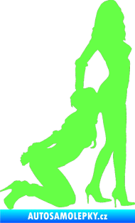 Samolepka Sexy siluety 017 Fluorescentní zelená