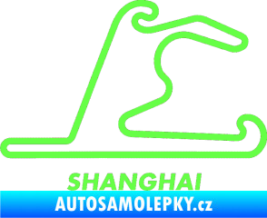 Samolepka Okruh Shanghai Fluorescentní zelená
