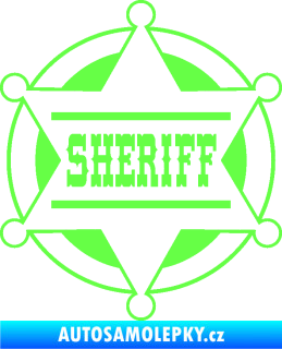 Samolepka Sheriff 004 Fluorescentní zelená
