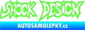Samolepka Shock design Fluorescentní zelená