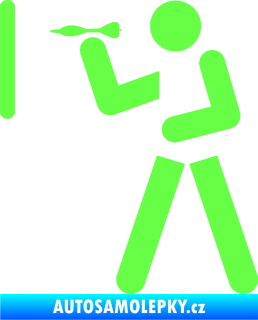 Samolepka Šipky 002 levá ikona hráče Fluorescentní zelená