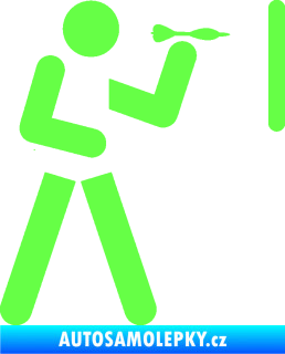 Samolepka Šipky 002 pravá ikona hráče Fluorescentní zelená