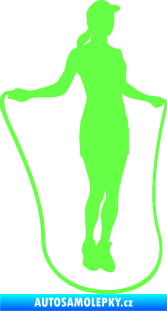 Samolepka Skákání přes švihadlo 001 pravá skipping rope Fluorescentní zelená