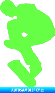 Samolepka Skateboard 002 levá Fluorescentní zelená