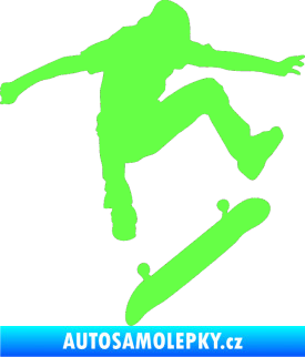 Samolepka Skateboard 005 pravá Fluorescentní zelená