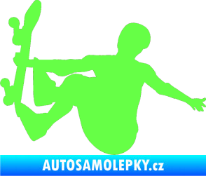 Samolepka Skateboard 008 levá Fluorescentní zelená