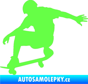 Samolepka Skateboard 012 levá Fluorescentní zelená