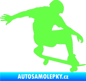 Samolepka Skateboard 012 pravá Fluorescentní zelená
