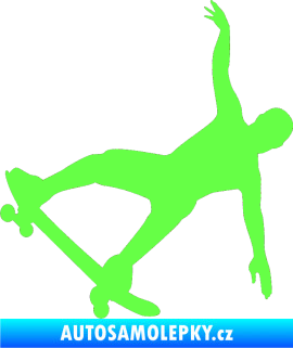 Samolepka Skateboard 013 levá Fluorescentní zelená