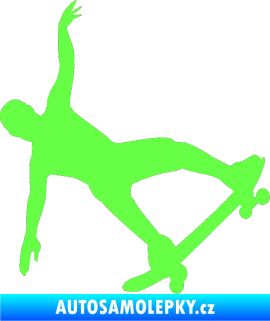 Samolepka Skateboard 013 pravá Fluorescentní zelená