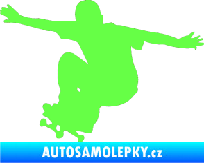 Samolepka Skateboard 014 levá Fluorescentní zelená