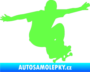 Samolepka Skateboard 014 pravá Fluorescentní zelená