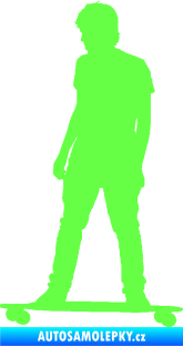 Samolepka Skateboard 015 levá Fluorescentní zelená
