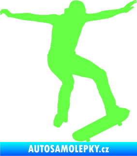Samolepka Skateboard 017 pravá Fluorescentní zelená