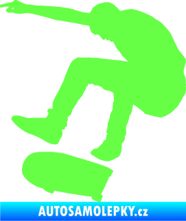 Samolepka Skateboard 018 levá Fluorescentní zelená