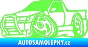 Samolepka Škoda Felicia korba karikatura levá Fluorescentní zelená