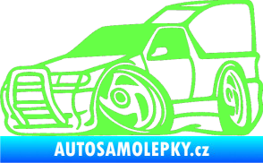 Samolepka Škoda Felicia pickup karikatura levá Fluorescentní zelená