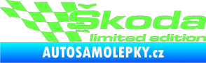 Samolepka Škoda limited edition levá Fluorescentní zelená