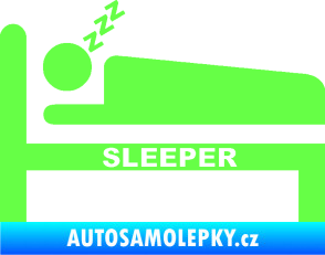 Samolepka Sleeper Fluorescentní zelená