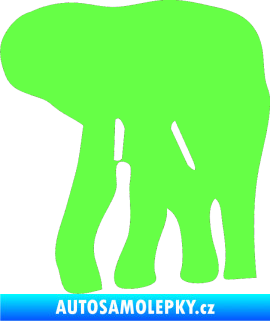 Samolepka Slon 016 levá Fluorescentní zelená