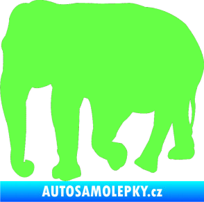 Samolepka Slon 018 levá Fluorescentní zelená