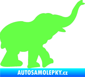 Samolepka Slon 022 pravá Fluorescentní zelená