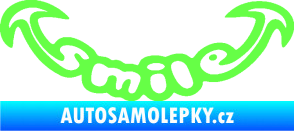 Samolepka Smile úsměv Fluorescentní zelená