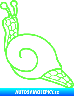 Samolepka Šnek 003 levá Fluorescentní zelená